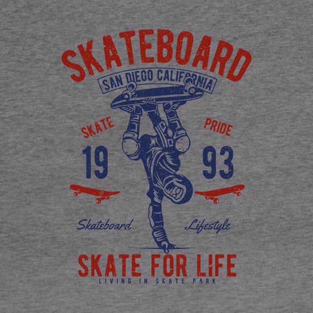 Retro Skate For Life by Rebus28